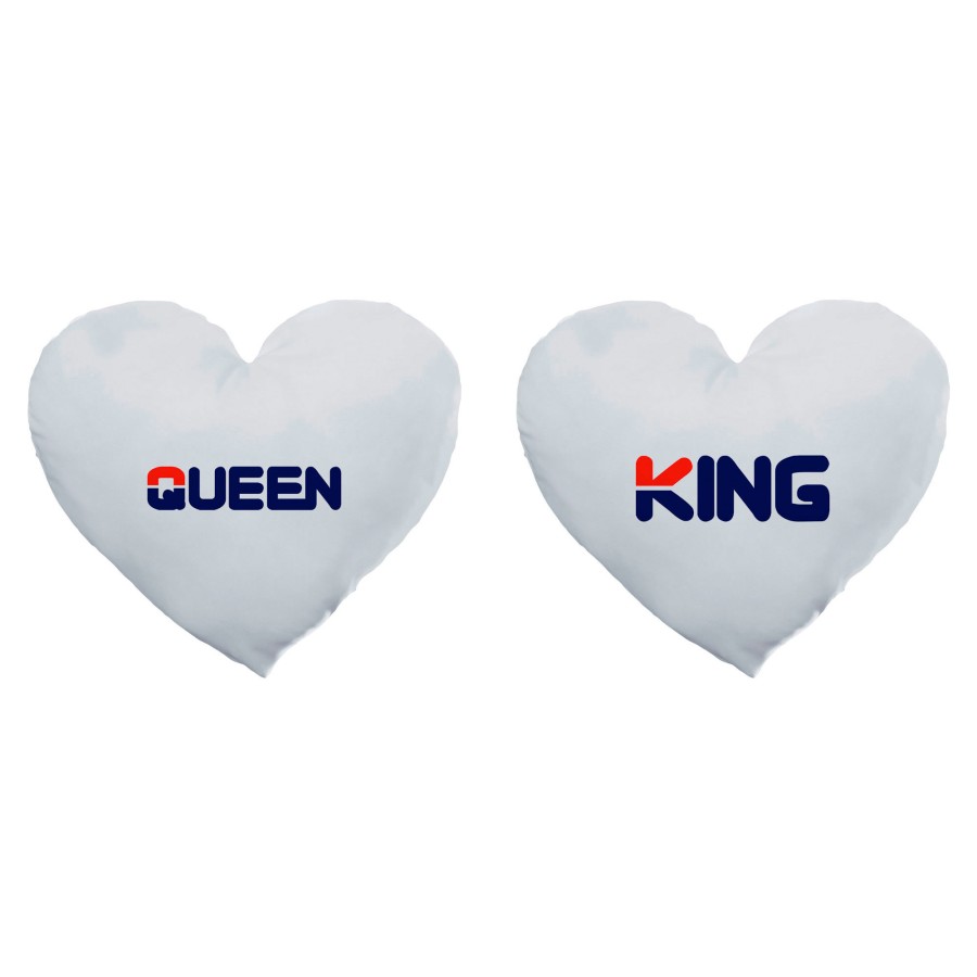 Coppia di cuscini personalizzabili con nome king e queen fila