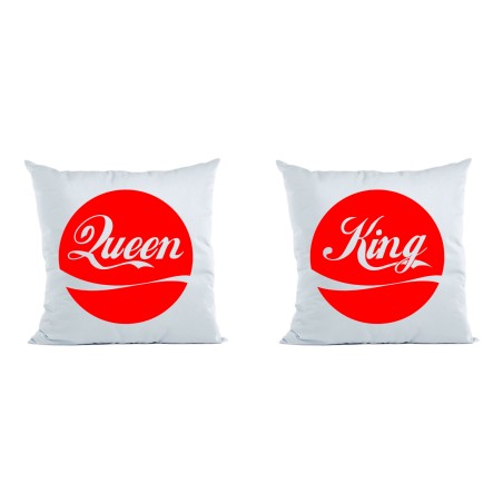 Coppia di cuscini personalizzabili con nome king e queen...