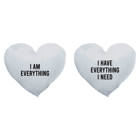 Coppia di cuscini personalizzabili con nomi i have everything i need i am everything