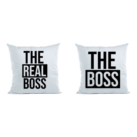 Coppia di cuscini personalizzabili con nomi the boss the...