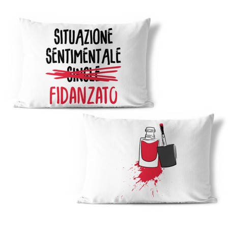 Coppia di federe personalizzabili con nomi situazione...