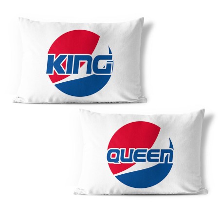 Coppia di federe personalizzabili con nome king e queen...