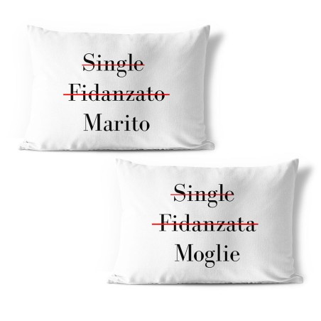 Coppia di federe personalizzabili con nomi single...