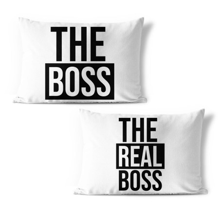 Coppia di federe personalizzabili con nomi the boss the...