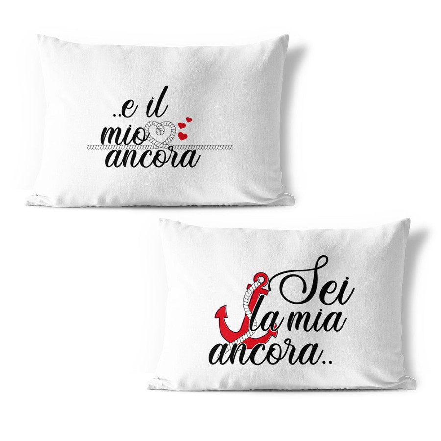 Coppia di federe personalizzabili con nomi sei la mia ancora e il mio ancora