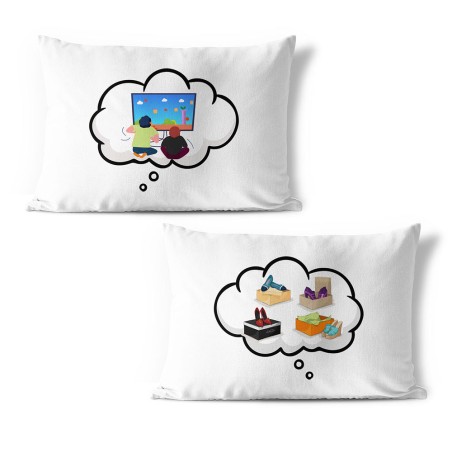 Coppia di federe personalizzabili con nomi dreaming...