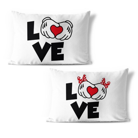 Coppia di federe personalizzabili con nomi love
