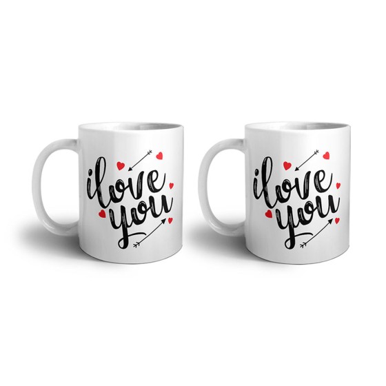 Coppia di tazze personalizzabili con nomi i love you