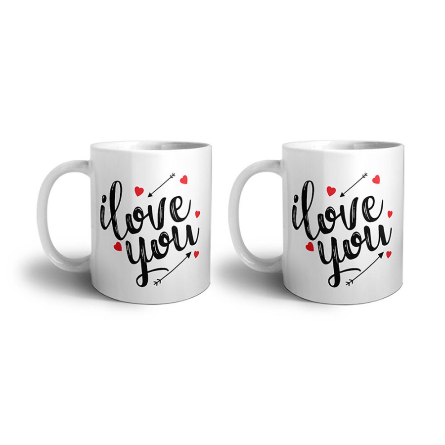 Coppia di tazze personalizzabili con nomi i love you
