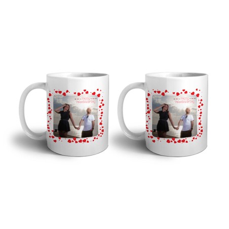 Coppia di tazze personalizzate con foto cornice con...