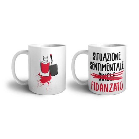 Coppia di tazze personalizzabili con nomi situazione...