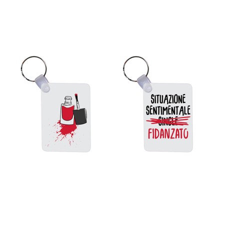 Coppia di portachiavi personalizzabili con nomi...