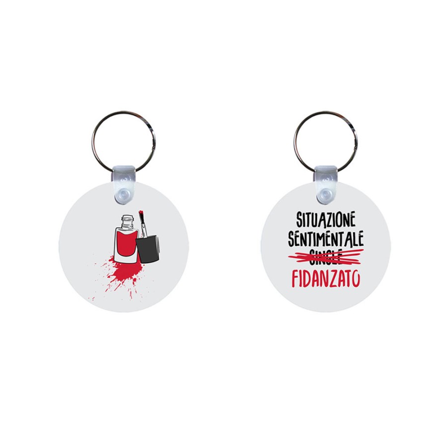 Coppia di portachiavi personalizzabili con nomi situazione sentimentale fidanzato