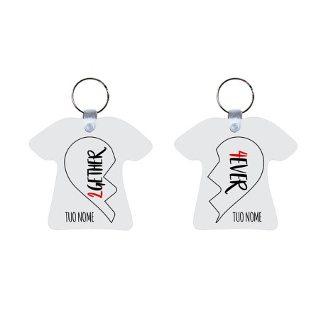 Coppia di portachiavi personalizzabili con nomi 2gether...