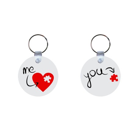 Coppia di portachiavi personalizzabili con nomi u're my...