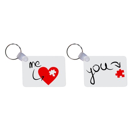 Coppia di portachiavi personalizzabili con nomi u're my heart