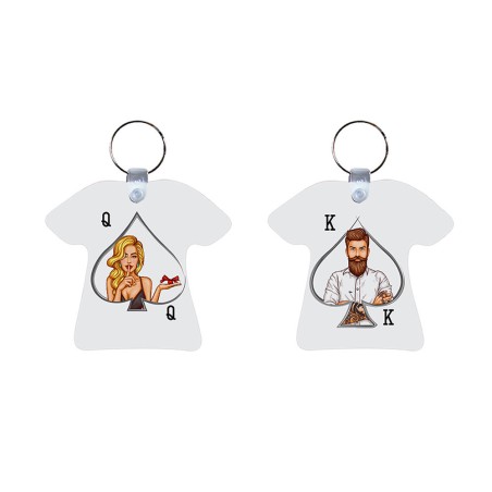 Coppia di portachiavi personalizzabili con nome k and q 