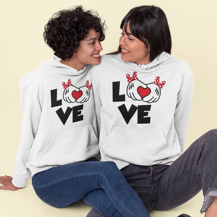 Coppia di felpe personalizzabili con nomi love