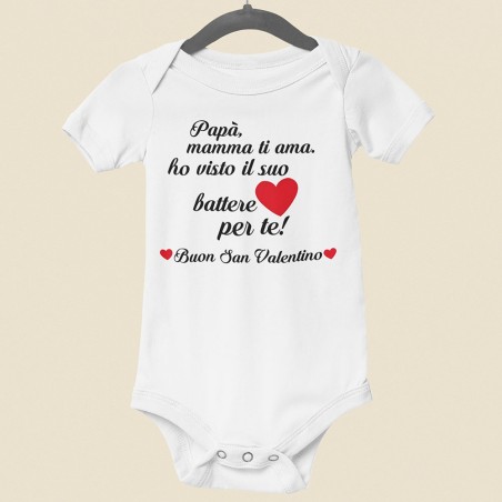 Body neonato papà mamma ti ama ho visto il suo cuore...
