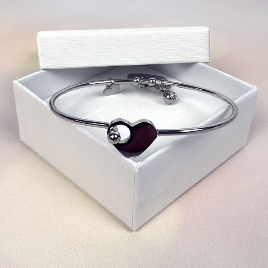 Bracciale donna personalizzato acciaio inox con pendenti