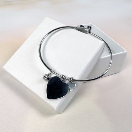 Bracciale donna personalizzato acciaio inox con pendenti