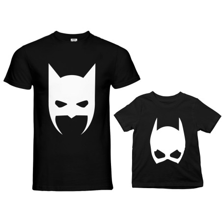 Coordinato t-shirt padre figlia batdad baby catwoman