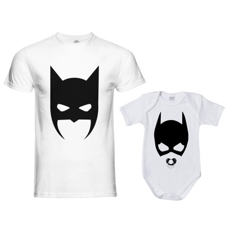 Coordinato t-shirt padre figlia batdad baby catwoman