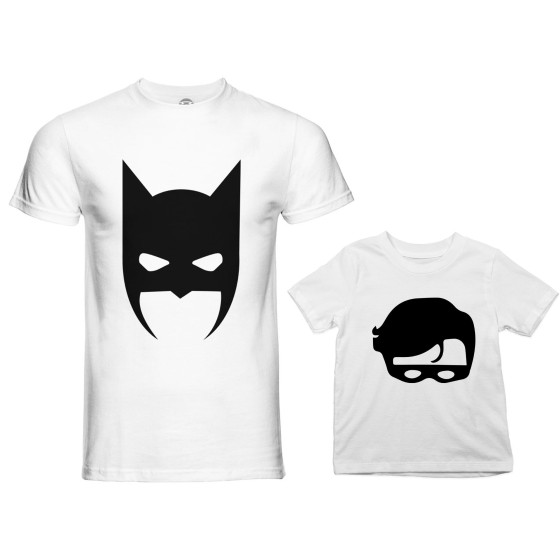 Coordinato t-shirt padre figlio batdad baby robin