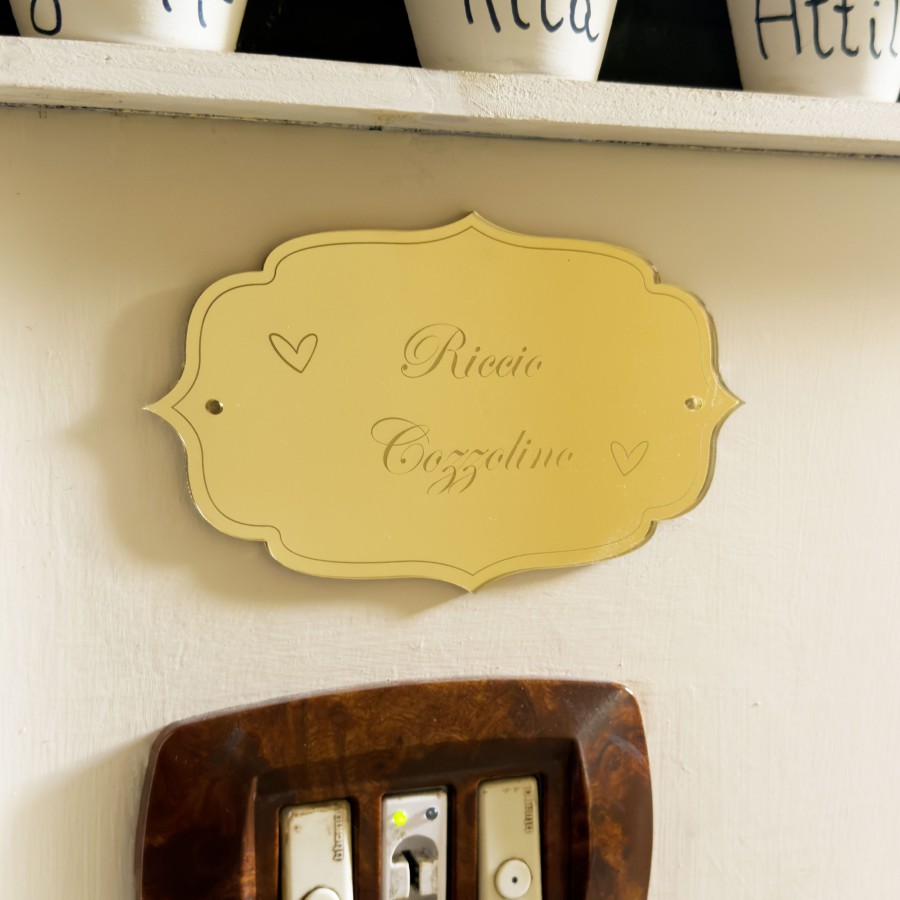 Targhetta fuoriporta in plexiglass personalizzata