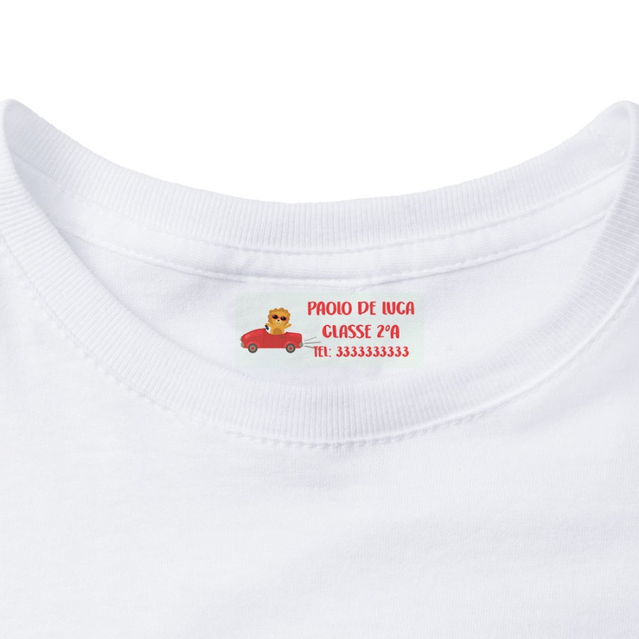 Pack Etichette Animali Personalizzate Set Completo di Etichette Adesive Termoadesive