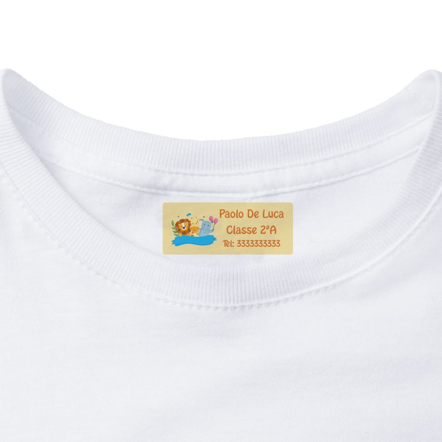 Pack Etichette Animali Personalizzate Set Completo di Etichette Adesive Termoadesive
