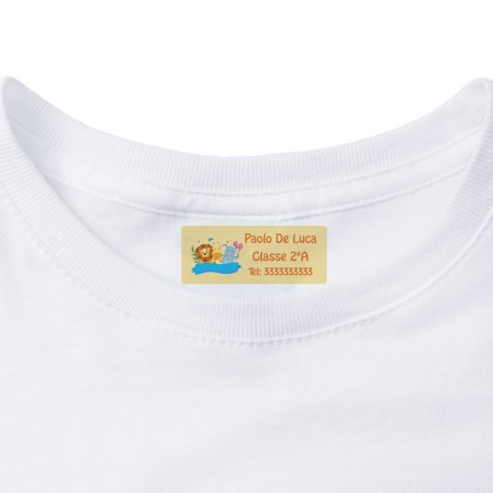 Pack Etichette Animali Personalizzate Set Completo di Etichette Adesive Termoadesive