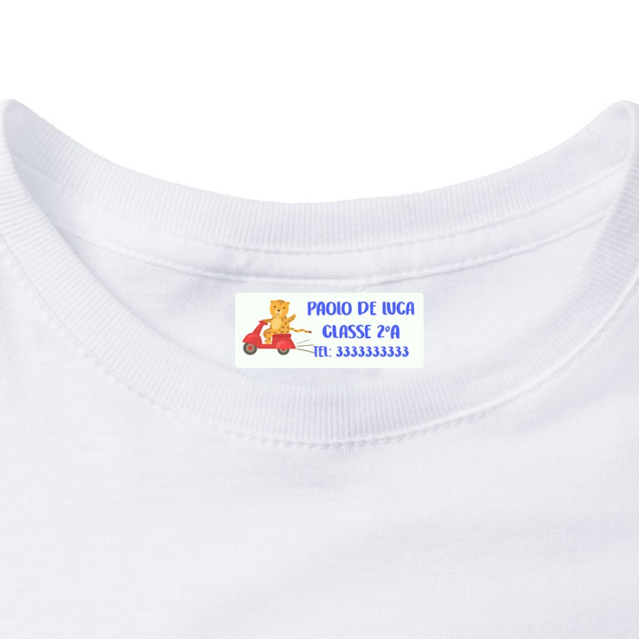 Pack Etichette Animali Personalizzate Set Completo di Etichette Adesive Termoadesive