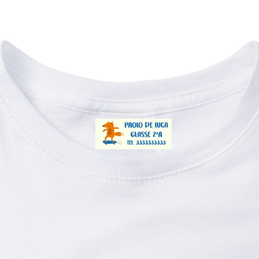 Pack Etichette Animali Personalizzate Set Completo di Etichette Adesive Termoadesive