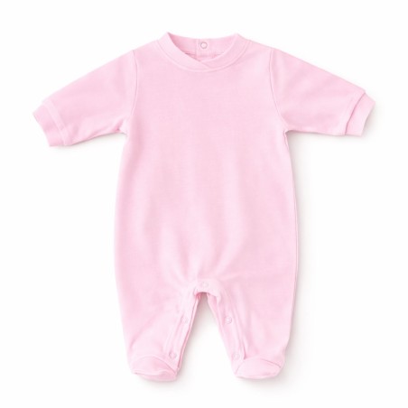 Tutina neonato personalizzata rosa fronte con nome e foto in cotone - crea online
