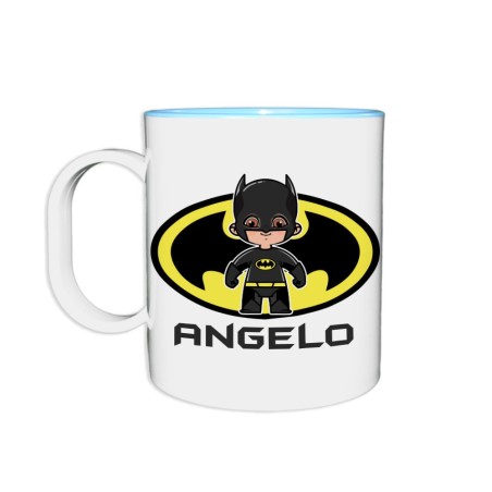 Tazza in plastica personalizzata con nome baby batman