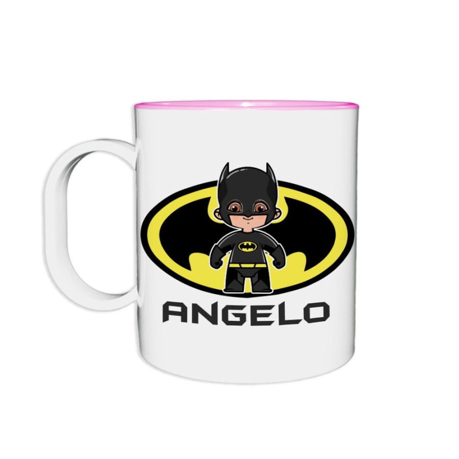 Tazza in plastica personalizzata con nome baby batman Cartoon
