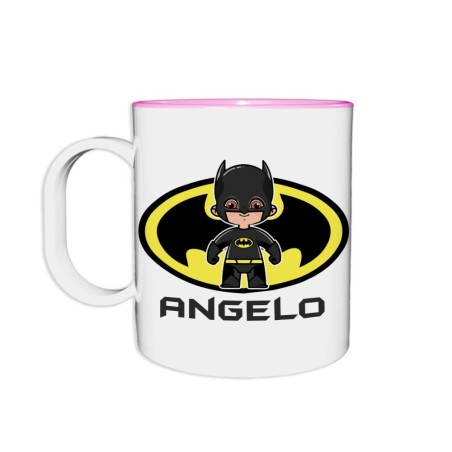 Tazza in plastica personalizzata con nome baby batman Cartoon