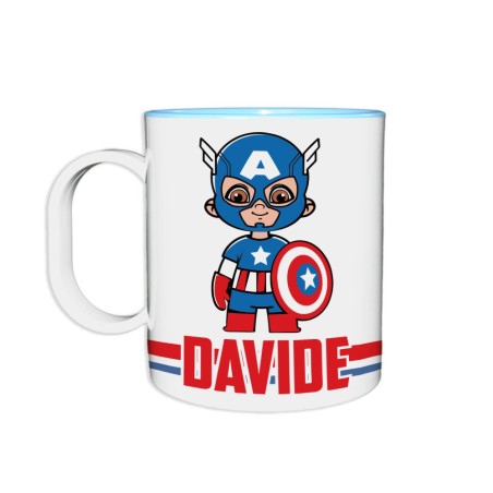 Tazza in plastica personalizzata con nome baby captain...