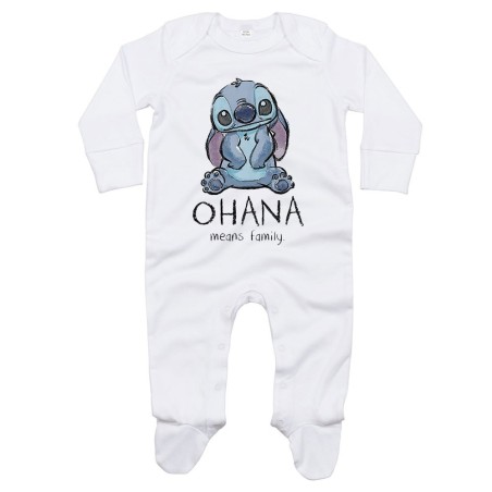 Tutina neonato con stitch ohana means family