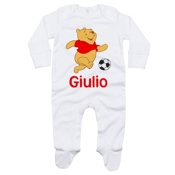Tutina neonato personalizzata con nome winnie con il pallone Cartoon