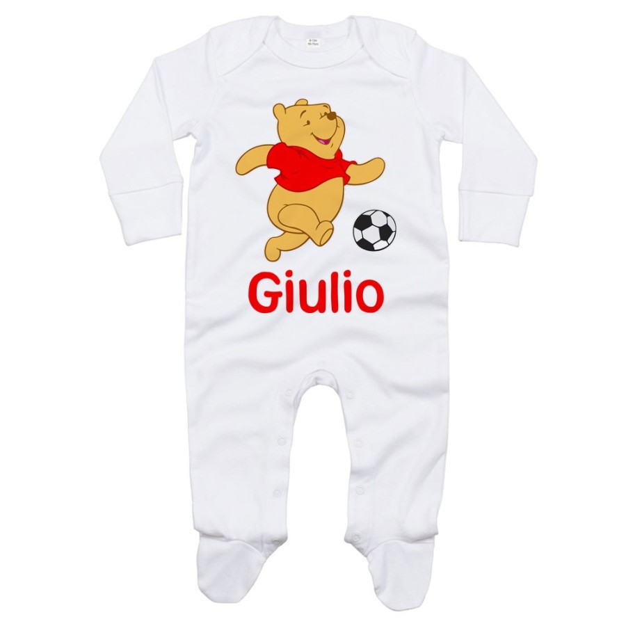 Tutina neonato personalizzata con nome winnie con il pallone Cartoon
