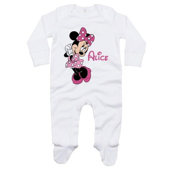 Tutina neonata personalizzata con nome cute minnie Cartoon