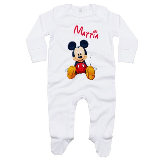 Tutina neonato personalizzata con nome cute topolino Cartoon