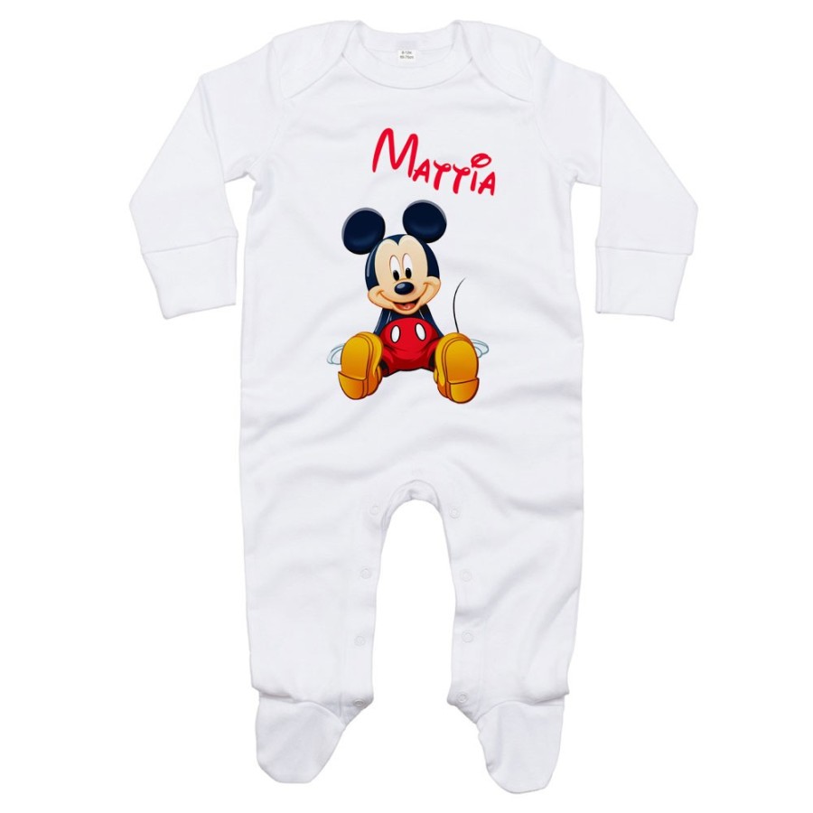 Tutina neonato personalizzata con nome cute topolino Cartoon