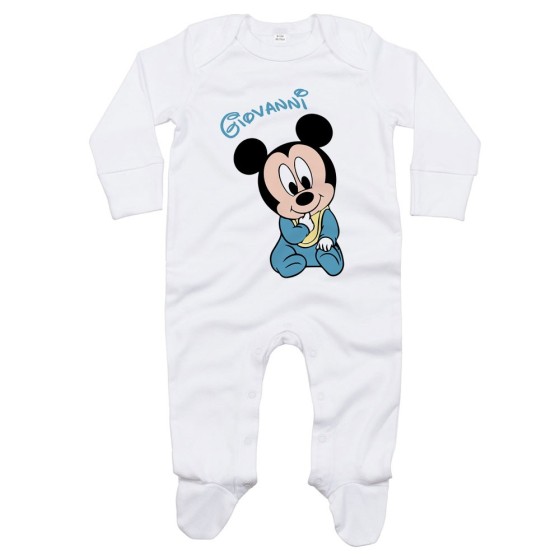 Tutina neonato personalizzata con nome sweet topolino Cartoon