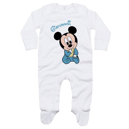 Tutina neonato personalizzata con nome sweet topolino