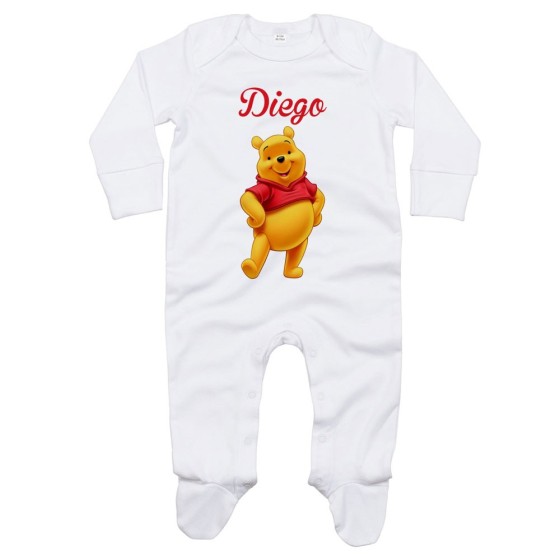 Tutina neonato personalizzata con nome winnie the pooh Cartoon