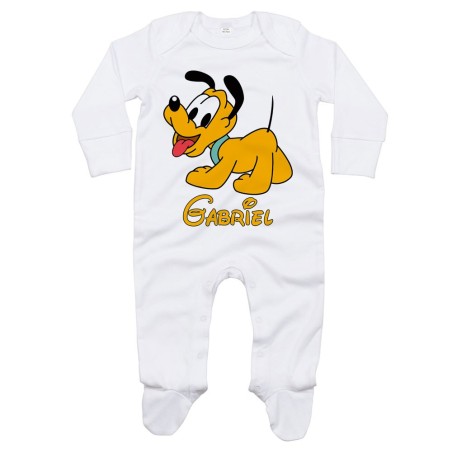 Tutina neonato personalizzata con nome baby pluto
