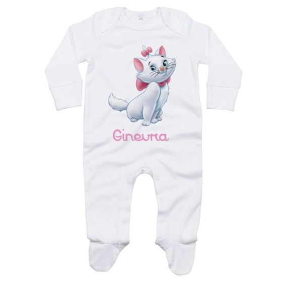 Tutina neonata personalizzata con nome minou Cartoon
